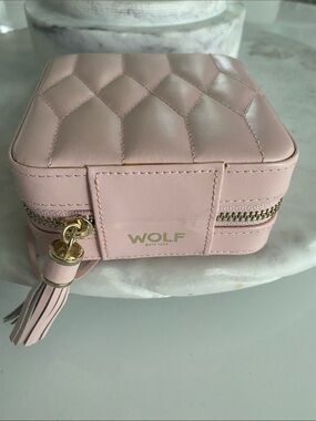 😍WOLF Caroline Zip Travel Jewelry Case in Rose Quartz!